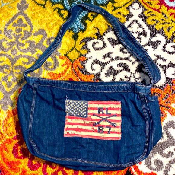 Polo Ralph Lauren Handbags - Polo Jeans Ralph Lauren Vintage Denim Crossbody Bag Flag Patch